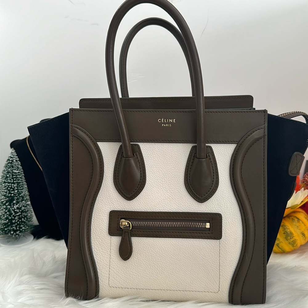 Authentic Celine Tricolor Micro Luggage